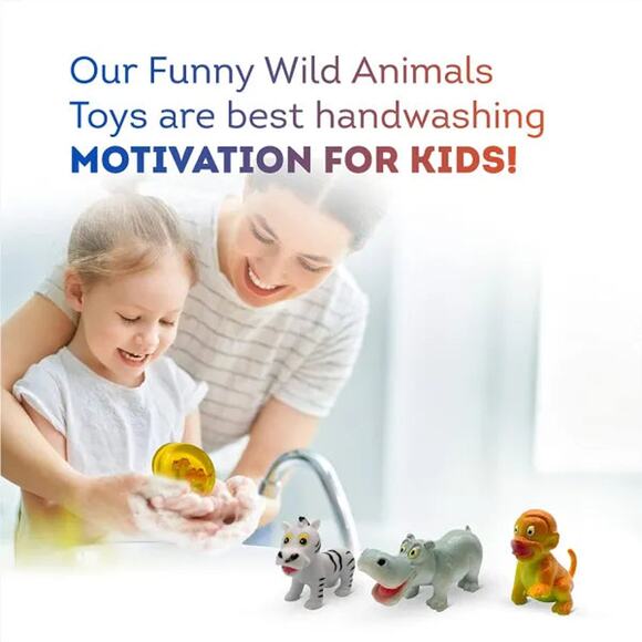 4 Kids Soap Bars with WILD ANIMALS Toys Inside - Picture 6 of 13
